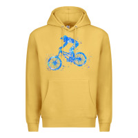 Antique Gold downhill mountain bike t  shirt downhill mountain bike jump blue water Premium Hoodie - linhVisuals