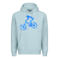 Blue Mist downhill mountain bike t  shirt downhill mountain bike jump blue water Premium Hoodie - linhVisuals
