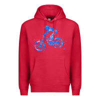 Cardinal downhill mountain bike t  shirt downhill mountain bike jump blue water Premium Hoodie - linhVisuals