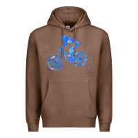 Chestnut downhill mountain bike t  shirt downhill mountain bike jump blue water Premium Hoodie - linhVisuals