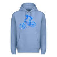 Colony Blue downhill mountain bike t  shirt downhill mountain bike jump blue water Premium Hoodie - linhVisuals