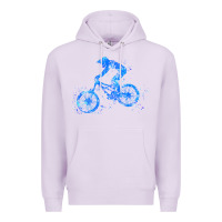 Lilac downhill mountain bike t  shirt downhill mountain bike jump blue water Premium Hoodie - linhVisuals