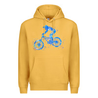 Mustard downhill mountain bike t  shirt downhill mountain bike jump blue water Premium Hoodie - linhVisuals