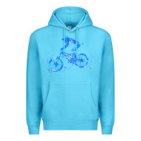 Ocean Blue downhill mountain bike t  shirt downhill mountain bike jump blue water Premium Hoodie - linhVisuals