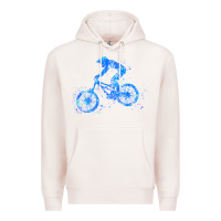 Pale Pink downhill mountain bike t  shirt downhill mountain bike jump blue water Premium Hoodie - linhVisuals