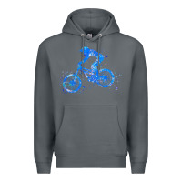 Rock downhill mountain bike t  shirt downhill mountain bike jump blue water Premium Hoodie - linhVisuals