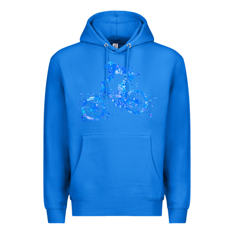 Downhill Mountain Bike T  Shirt Downhill Mountain Bike Jump Blue Water Premium Hoodie by linhVisuals | Teevron