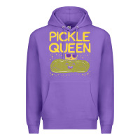Purple are you the pickle queen womens funny pickle gifts premium t shirt Premium Hoodie - linhVisuals
