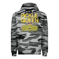 Slate Camo are you the pickle queen womens funny pickle gifts premium t shirt Premium Hoodie - linhVisuals