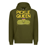 Army Green are you the pickle queen womens funny pickle gifts premium t shirt Premium Hoodie - linhVisuals