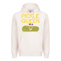 Pale Pink are you the pickle queen womens funny pickle gifts premium t shirt Premium Hoodie - linhVisuals