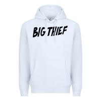 White BIG THIEF Premium Hoodie - linhVisuals