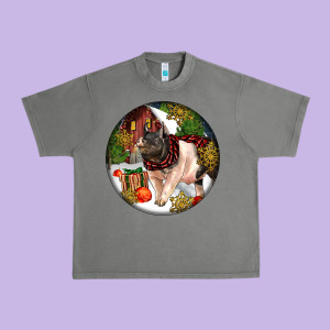 Hampshire Sow Pig Christmas Urban Heavy Tee Designed By Lillyallendesigns
