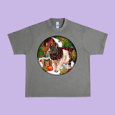 Hampshire Sow Pig Christmas Urban Heavy Tee Designed By Lillyallendesigns