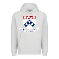 Dove Grey upenn shield with banner Premium Hoodie - linhVisuals