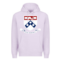 Lilac upenn shield with banner Premium Hoodie - linhVisuals