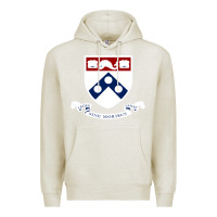 Oatmeal Heather upenn shield with banner Premium Hoodie - linhVisuals