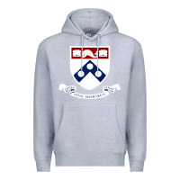 Heather Grey upenn shield with banner Premium Hoodie - linhVisuals