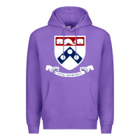 Purple upenn shield with banner Premium Hoodie - linhVisuals
