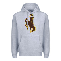 Heather Grey university of wyoming cowboys Premium Hoodie - linhVisuals