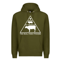 Army Green the real food pyramid carnivore Premium Hoodie - linhVisuals