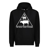 Black the real food pyramid carnivore Premium Hoodie - linhVisuals