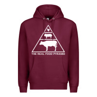 Burgundy the real food pyramid carnivore Premium Hoodie - linhVisuals