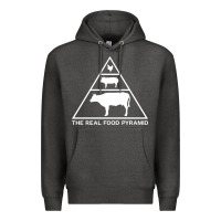 Charcoal Heather the real food pyramid carnivore Premium Hoodie - linhVisuals