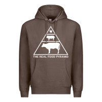 Coffee the real food pyramid carnivore Premium Hoodie - linhVisuals