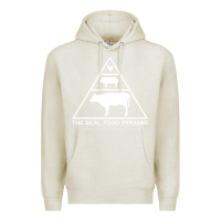 Oatmeal Heather the real food pyramid carnivore Premium Hoodie - linhVisuals