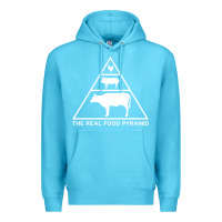 Ocean Blue the real food pyramid carnivore Premium Hoodie - linhVisuals