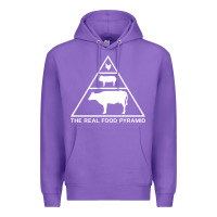 Purple the real food pyramid carnivore Premium Hoodie - linhVisuals