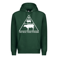 Sports Green the real food pyramid carnivore Premium Hoodie - linhVisuals