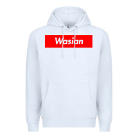 White wasian Premium Hoodie - linhVisuals