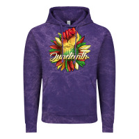 Cloud Purple juneteenth fist sunflower Vintage Hoodie - BarkalooDesign