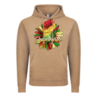 Vintage Coffee juneteenth fist sunflower Vintage Hoodie - BarkalooDesign