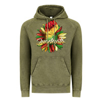 Vintage Olive juneteenth fist sunflower Vintage Hoodie - BarkalooDesign