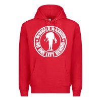 Red Wounded Warrior No One Left Behind War Veteran Premium Hoodie - linhVisuals
