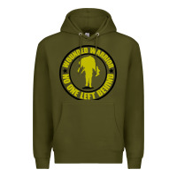 Army Green Wounded Warrior No One Left Behind War Veteran Premium Hoodie - linhVisuals
