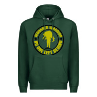 Sports Green Wounded Warrior No One Left Behind War Veteran Premium Hoodie - linhVisuals