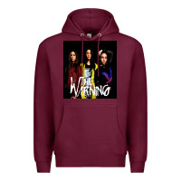 Burgundy The warning Premium Hoodie - linhVisuals