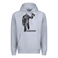 Heather Grey cool unique sasquash sasquatch and squash bigfoot t shirt Premium Hoodie - linhVisuals