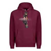 Burgundy rottweiler reflection t shirt funny father's day dog gifts Premium Hoodie - linhVisuals