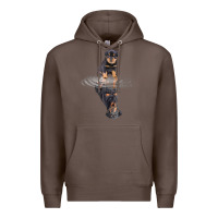 Coffee rottweiler reflection t shirt funny father's day dog gifts Premium Hoodie - linhVisuals