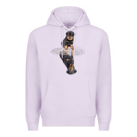 Lilac rottweiler reflection t shirt funny father's day dog gifts Premium Hoodie - linhVisuals
