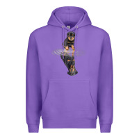 Purple rottweiler reflection t shirt funny father's day dog gifts Premium Hoodie - linhVisuals