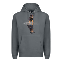 Rock rottweiler reflection t shirt funny father's day dog gifts Premium Hoodie - linhVisuals