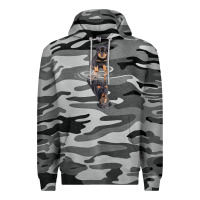 Slate Camo rottweiler reflection t shirt funny father's day dog gifts Premium Hoodie - linhVisuals