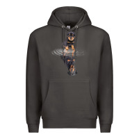 Smoke rottweiler reflection t shirt funny father's day dog gifts Premium Hoodie - linhVisuals