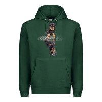 Sports Green rottweiler reflection t shirt funny father's day dog gifts Premium Hoodie - linhVisuals